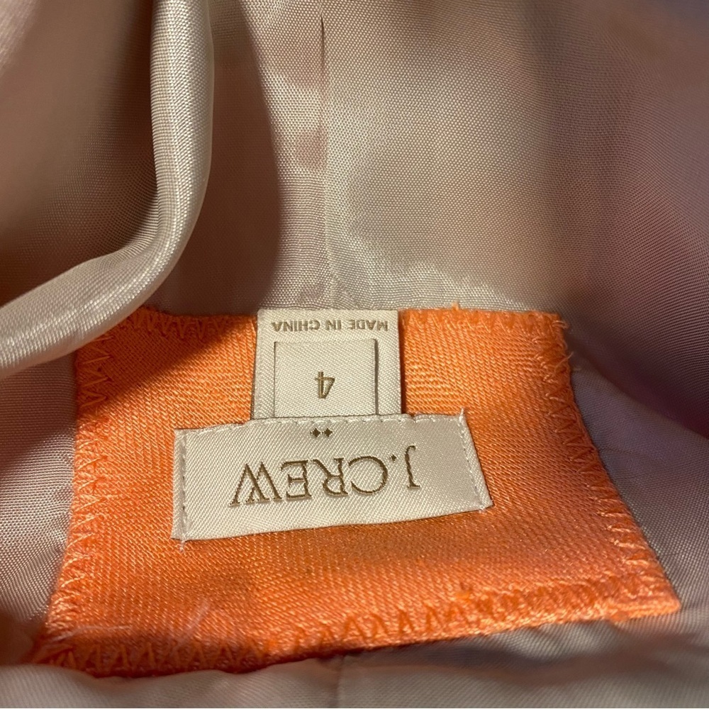 J.Crew Light Orange Linen Blazer Women’s 4 Classic Tailored Jacket - Picture 7 of 12